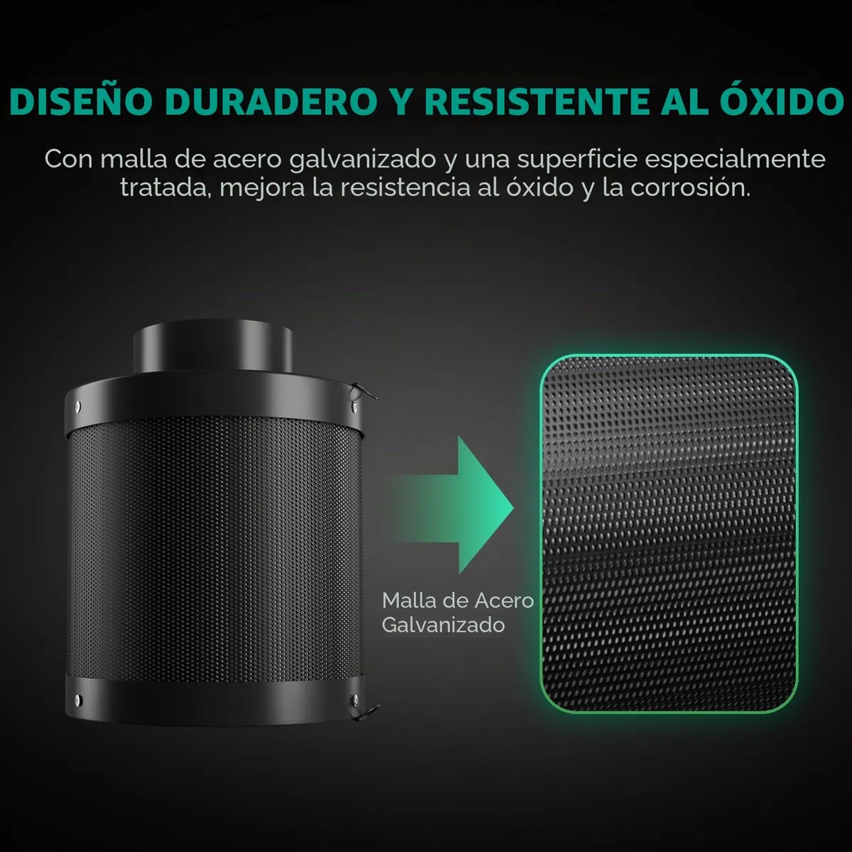 MARS HYDRO Filtro de carbón activo de 100mm, filtro de carbón con control de olores con carbón activado australiano, núcleo de carbono intercambiable para filtro de carbón para ventilador de tubo