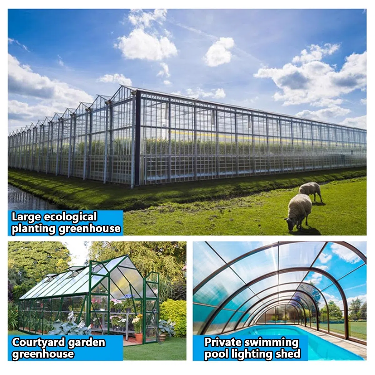 2MM Planchas De Policarbonato, Láminas De Plástico para Techos De Invernaderos,Protección UV Paneles De Techo Transparente,Planchas Revestimiento De Repuesto para Invernadero