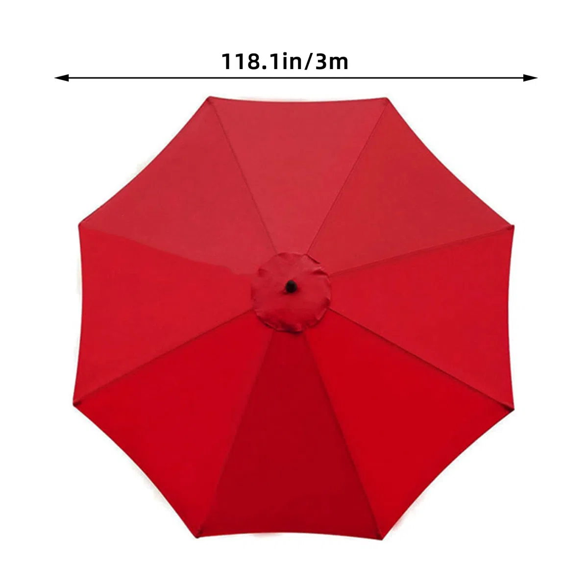 MENAYODA Funda de repuesto para sombrilla, 3 m, resistente al agua, duradera, para patio o jardín