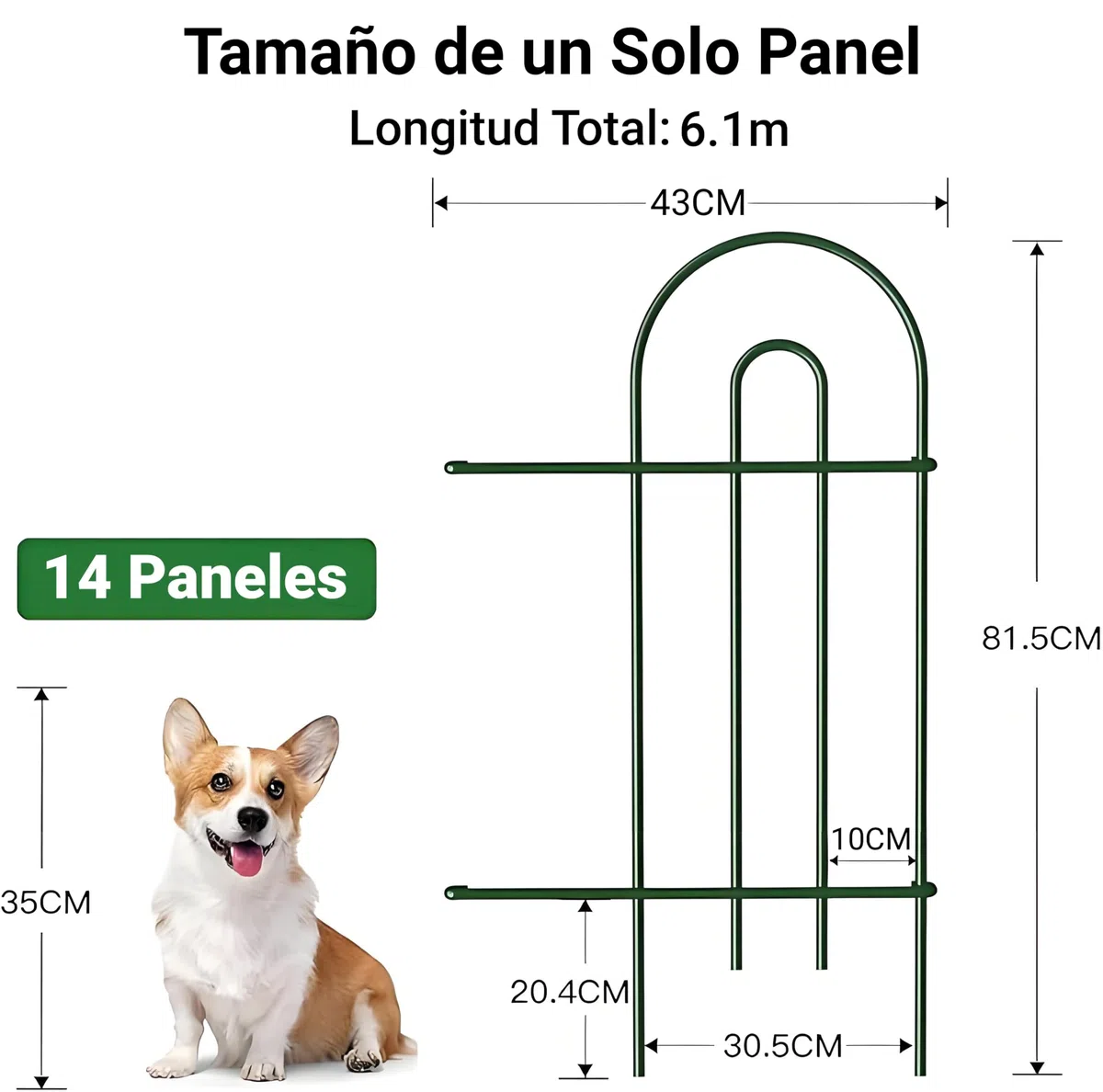 Amagabeli Garden Home 81CM X 602CM X 14PCS Vallas Decorativas para Jardín de Hierro Set de 14 Valla Metalica Rigida Hierro para Perros Jardín Metalicas Negro Barrera de Animales DA1132