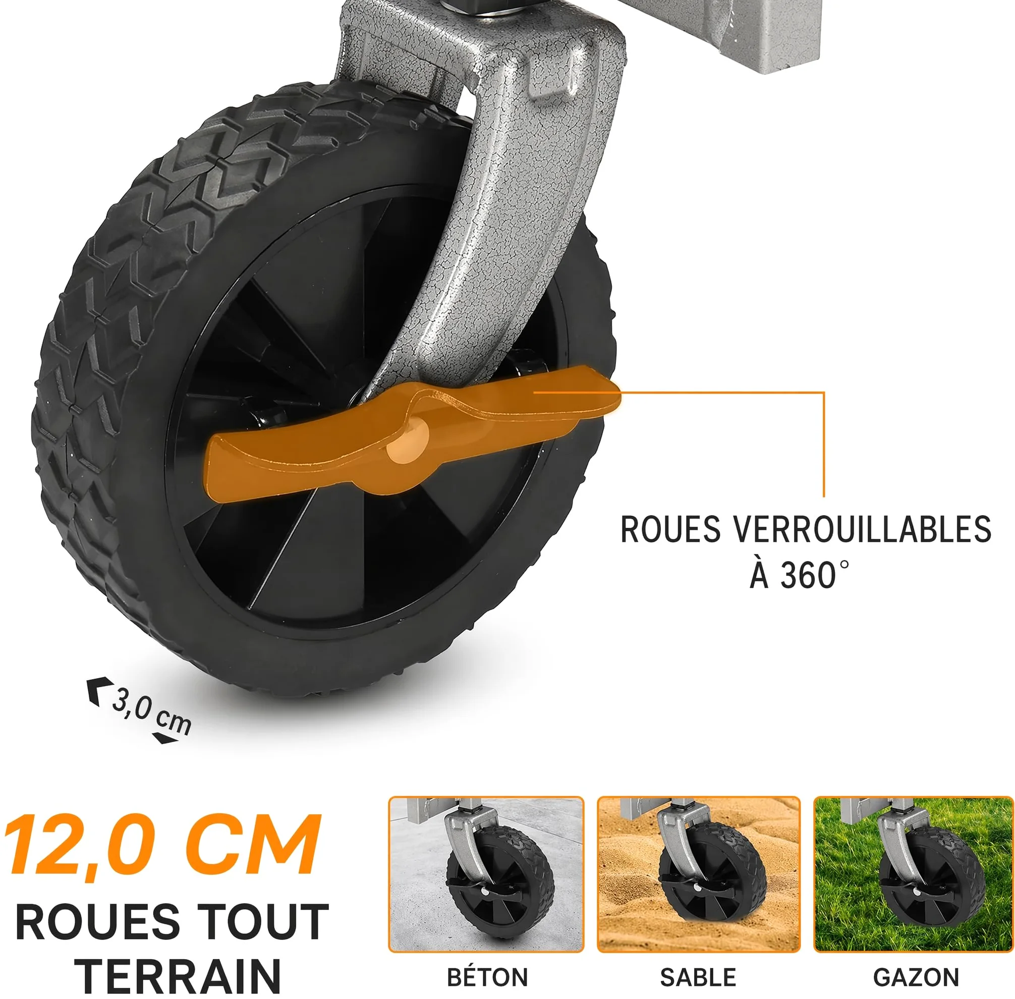 LEADZM Carro Playa | Carro Plegable con Ruedas, Carrito Multiusos Ideal Playa, Compra, Jardín o Camping, Carga hasta 100kg, Pequeño y Compacto, fácil de Guardar, Negro