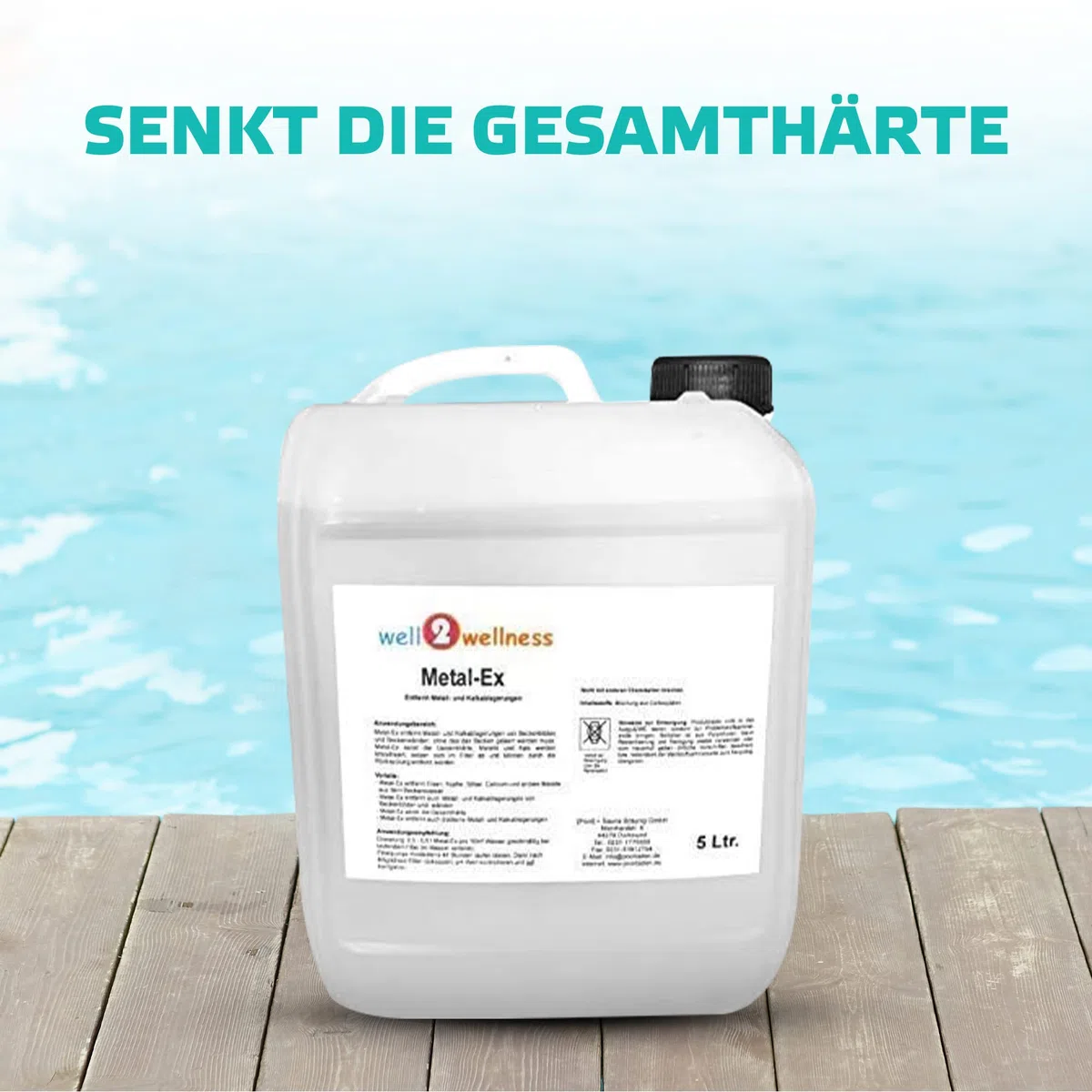 well2wellness Eliminador de hierro para piscinas y piscinas Metal-Ex, 10 l