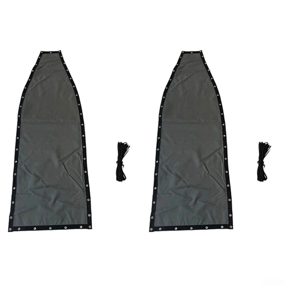 Tela de repuesto para asiento de Textilene gris oscuro para silla columpio colgante, 64 x 197 x 23 cm, tela para muebles de jardín y patio al aire libre con cuerda y bolsa lateral (2 piezas