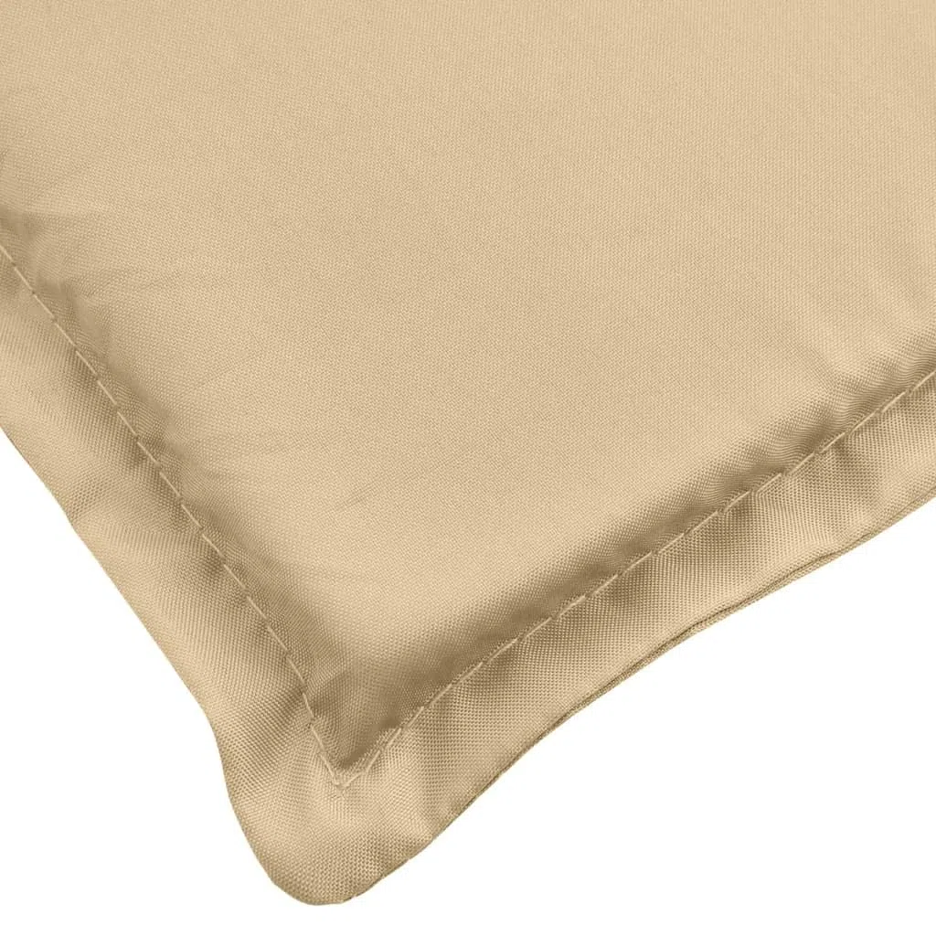 vidaXL Cojín para Tumbona Tela Beige Melange 200x50x4 cm, cojín de Exterior, cojín Asiento de jardín, cojín para Muebles de jardín, cojín de jardín