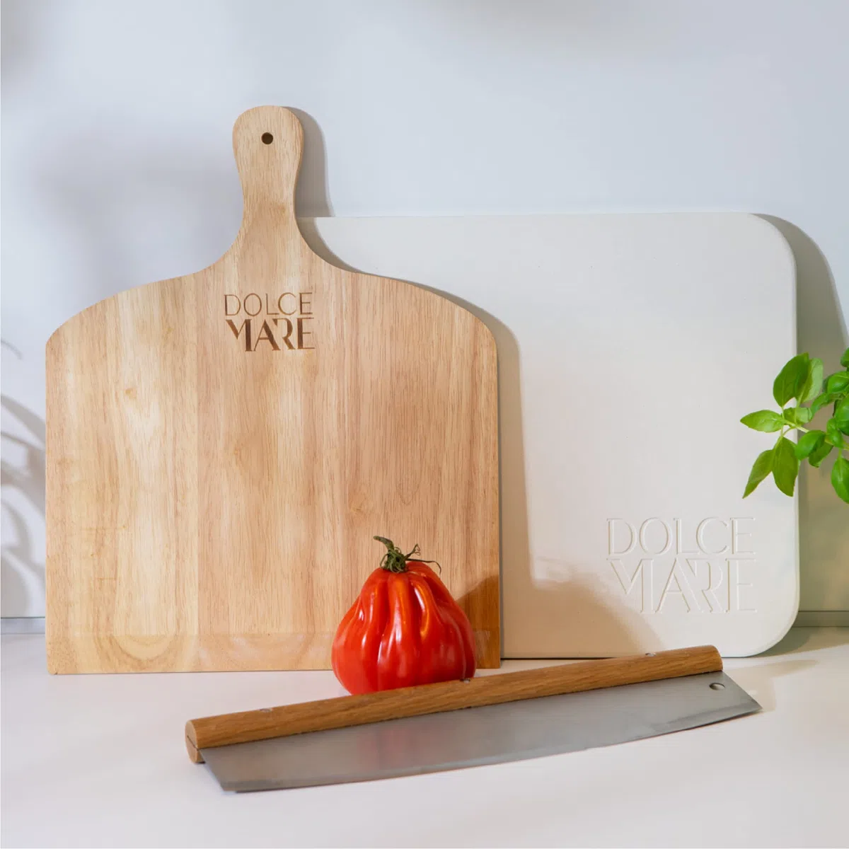Juego de piedra para pizza, pala de madera & cortador para pizza - Piedra de cordierita de alta calidad para horno y parrilla - Piedra para hornear pizza crujiente al estilo italiano