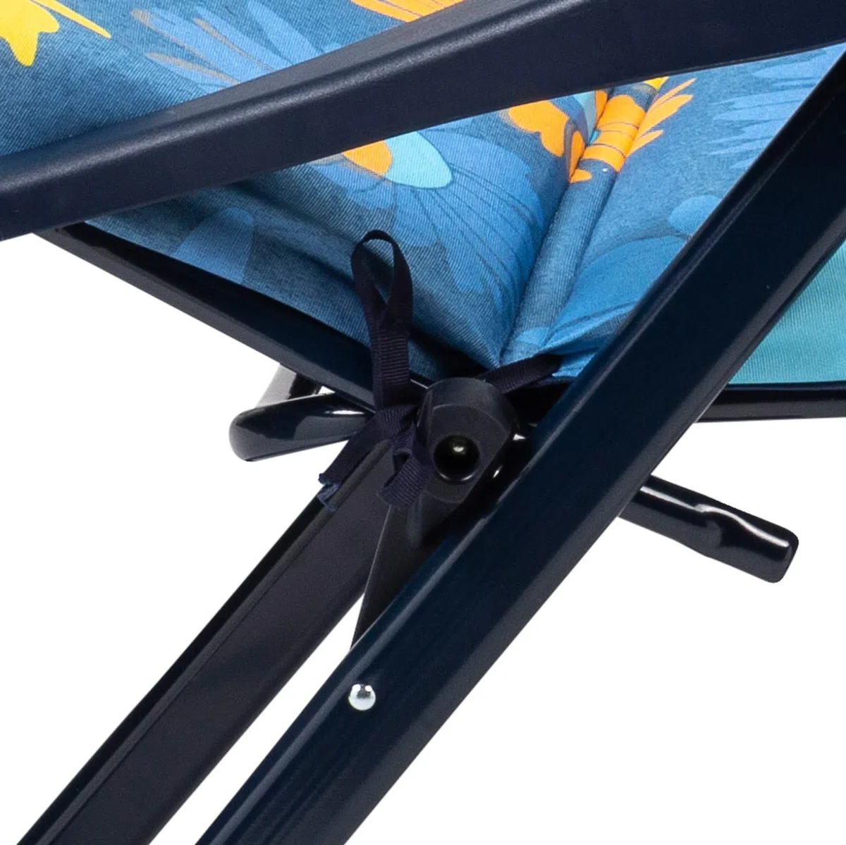Silla Plegable de Jardín Reclinable y Acolchada 76x62x114 cm 6 Posiciones y Cabezal Anatómico Tejido lavable y Pies Estabilizadores para Mayor Seguridad