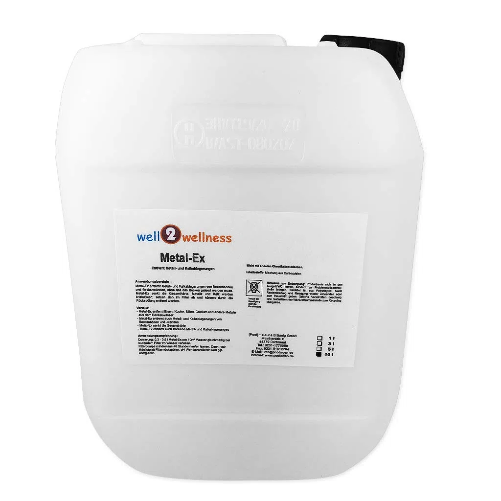 well2wellness Eliminador de hierro para piscinas y piscinas Metal-Ex, 10 l