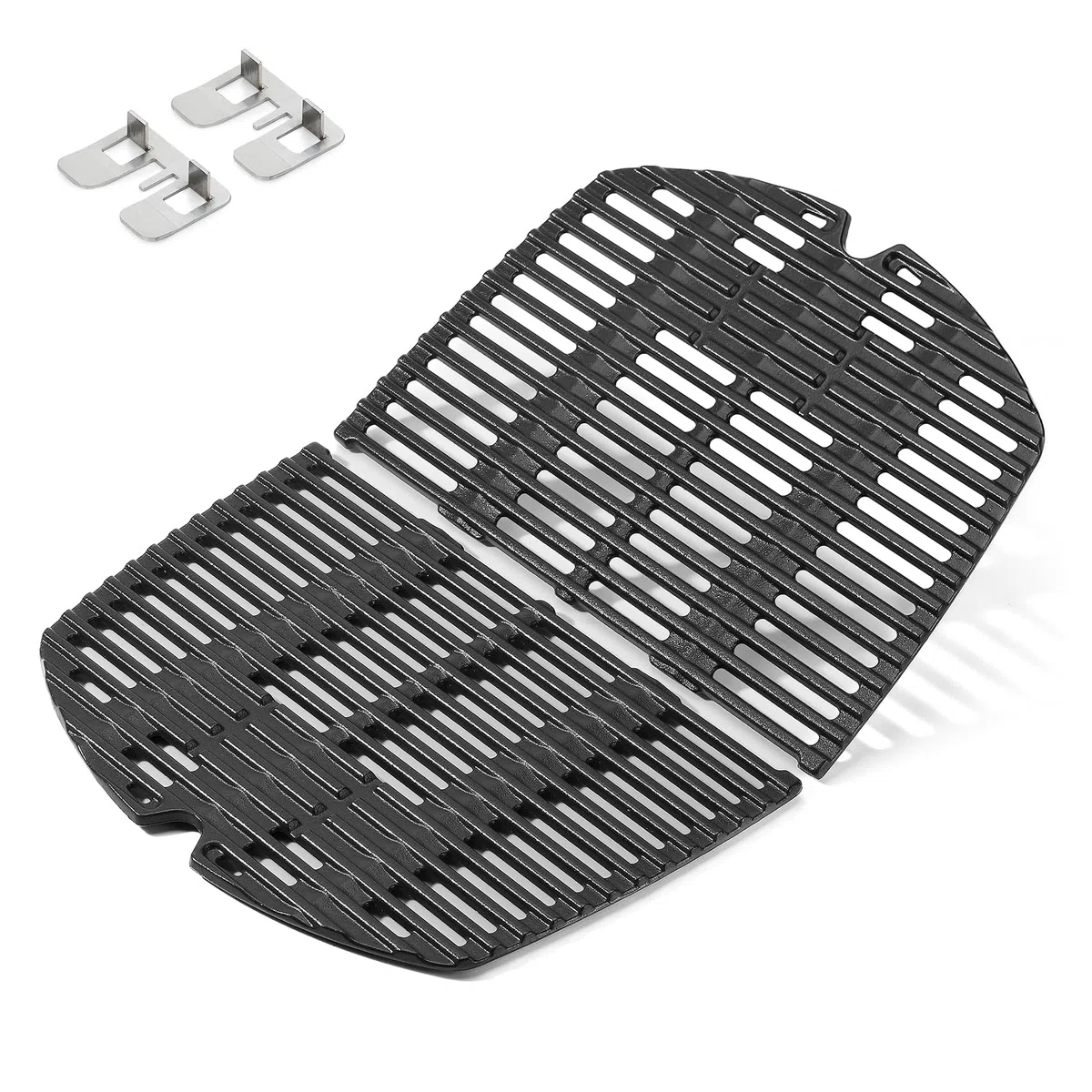 onlyfire Rejillas de cocción de Hierro Fundido para Weber Q200, Q220, Q240, Q2000, Q2200, Q2400 Parrilla de Gas -Weber 7645 Accesorio de Barbacoa - Juego de 2