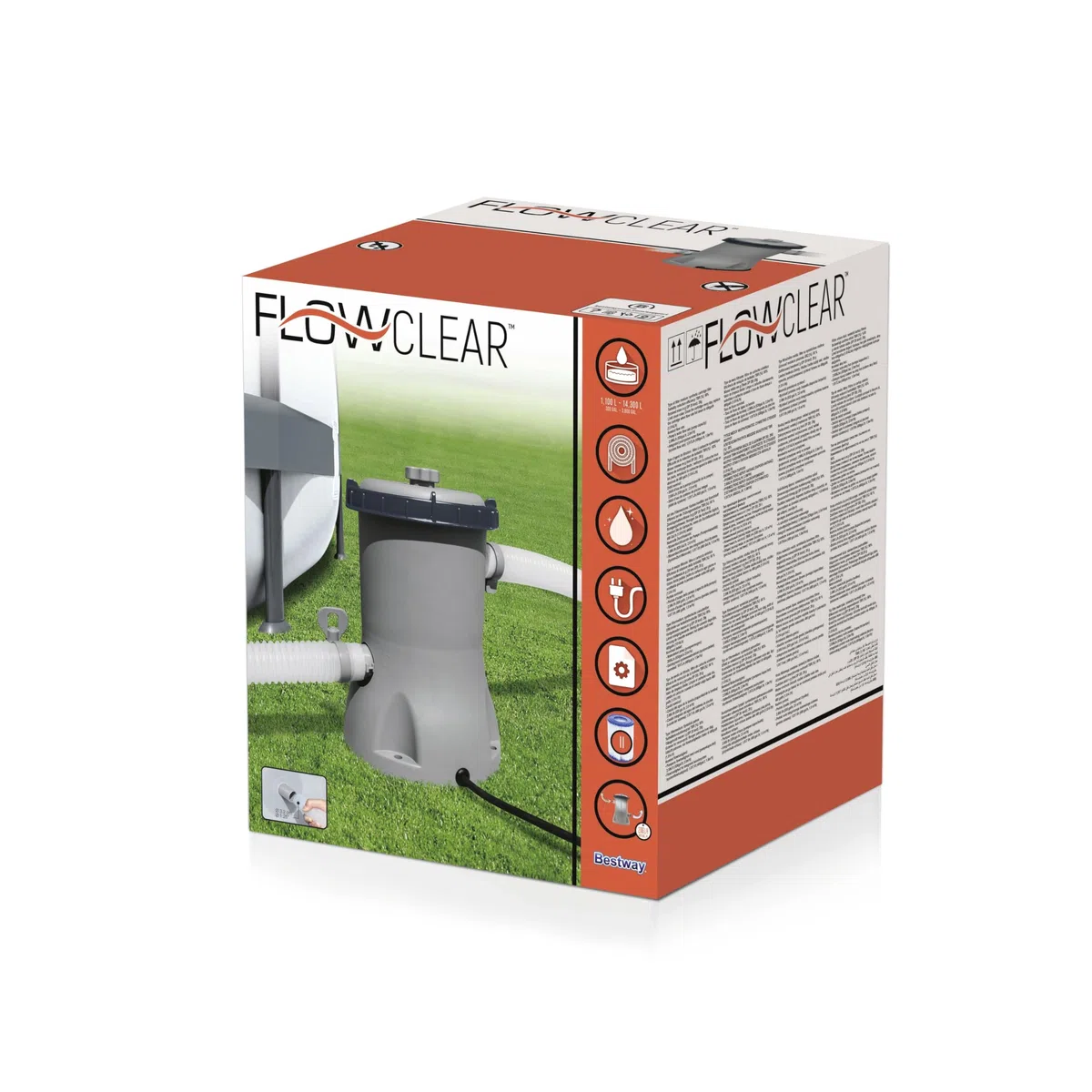 Bestway 8320525 Depuradora Piscina 2,006 Litros/Hora (Filtro II), Multicolor, 27 x 25.1 x 35.9 cm