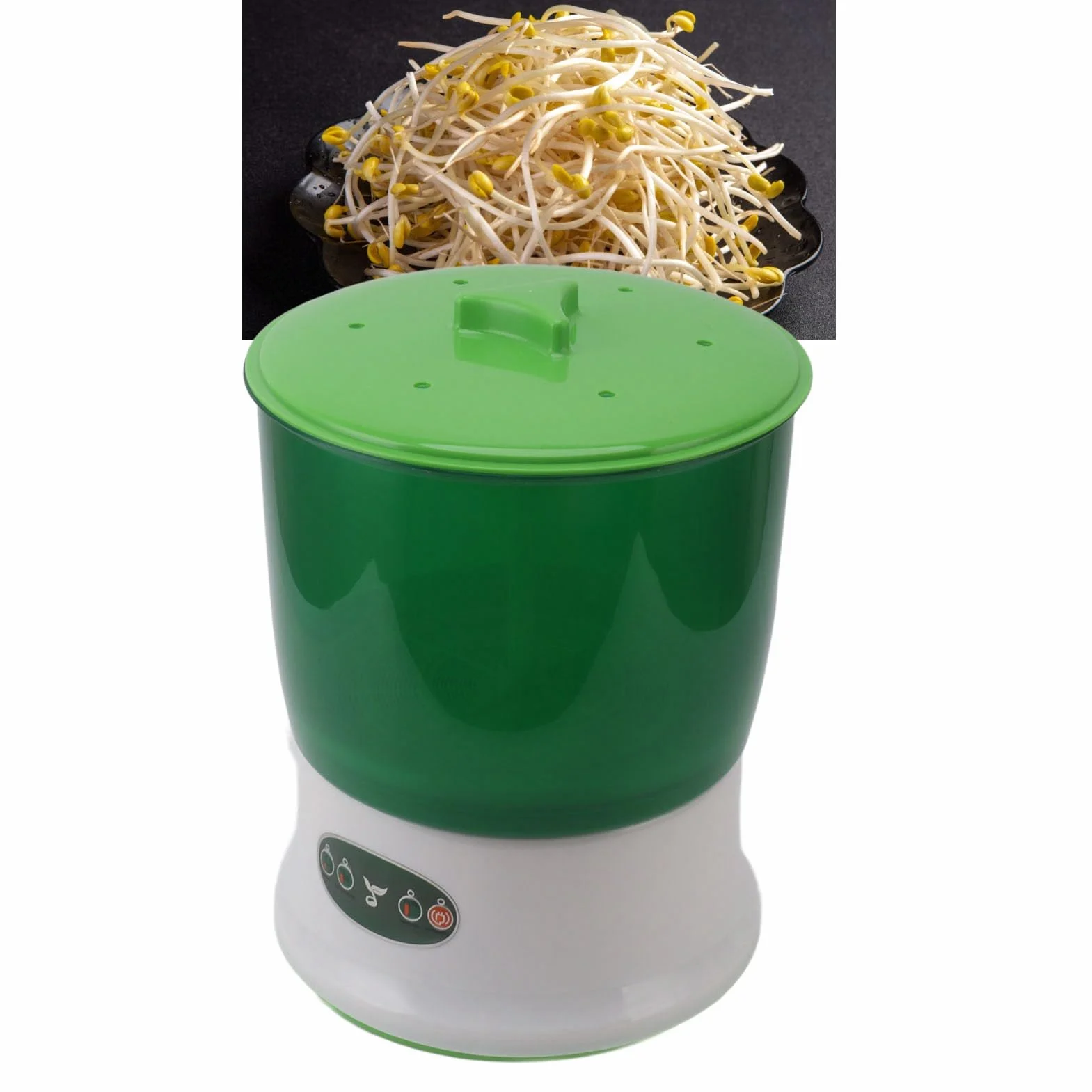 Máquina de Germinación de Brotes, Máquina de Germinación de Soja Automática Fácil de Operar de 2 Capas 8W para Hacer Yogur (Enchufe UE 220V)