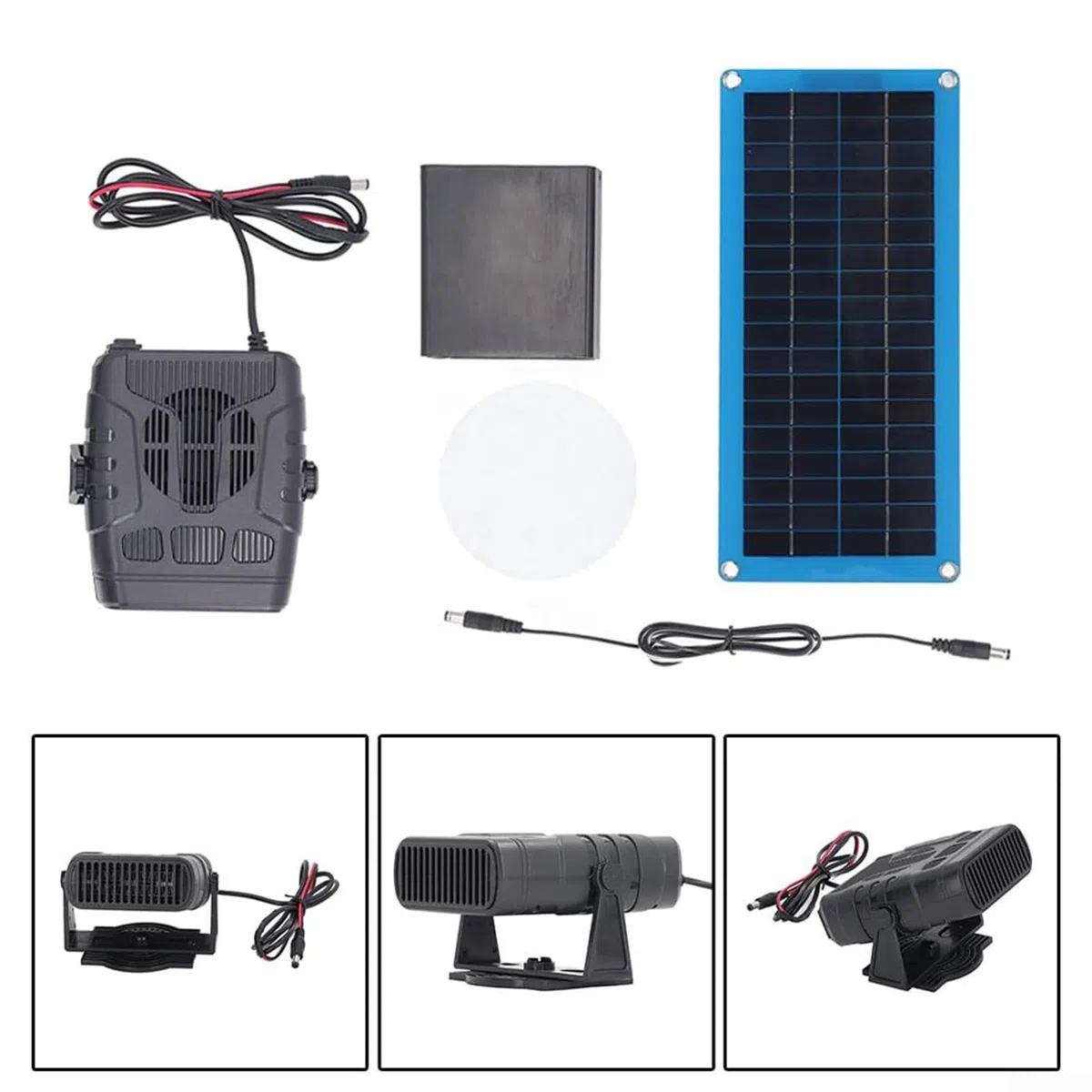 Calefacción Solar Gallinero, 30W Calentador Solar para Acampar, Equipo De Vientos Cálido para Casa De Mascotas, Kit De Energía Solars para Mantener El Calor En Invierno, Kit Energía Solars CAS