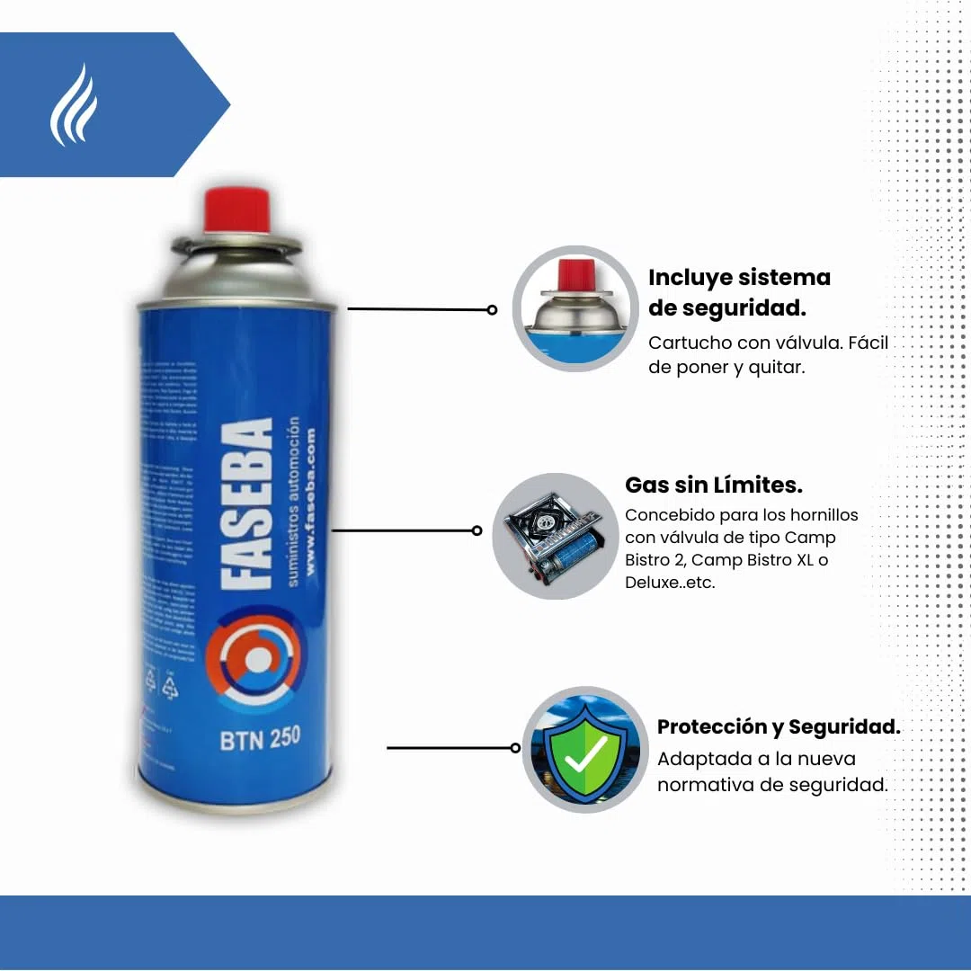 28 Unidades de Cartucho de Gas para Camping CP250 227 g con sistema de seguridad. Ideal para cocinas portátiles, sopletes, hornillos quemadores. bombona camping gas portátil, cartucho camping gas.