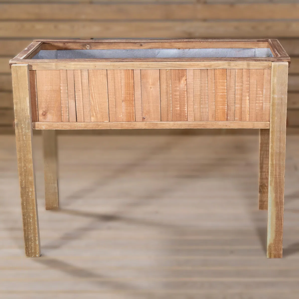 Mesa de Cultivo 102X52X74 cm. Huerto Urbano Vintage con Maderas recicladas y Estilo único.VIDAHUERTO