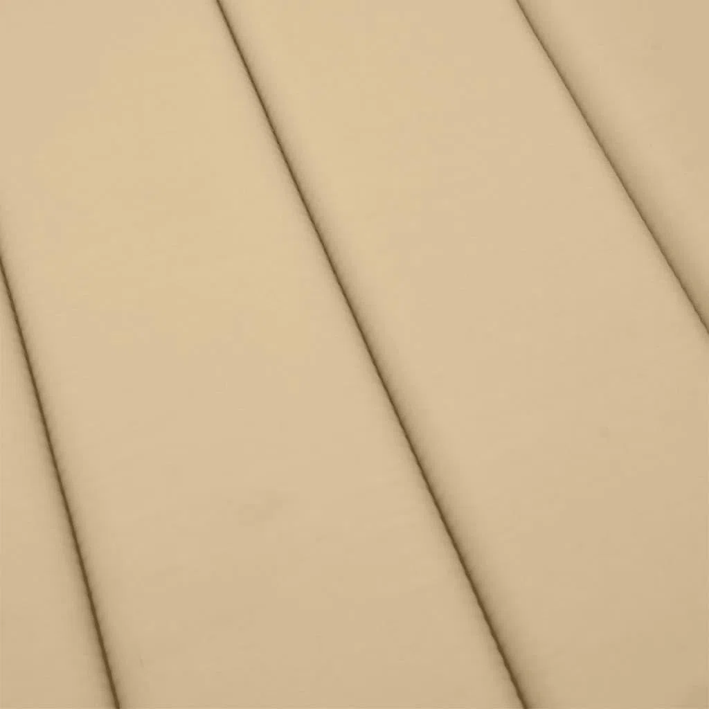 vidaXL Cojín para Tumbona Tela Beige Melange 200x50x4 cm, cojín de Exterior, cojín Asiento de jardín, cojín para Muebles de jardín, cojín de jardín