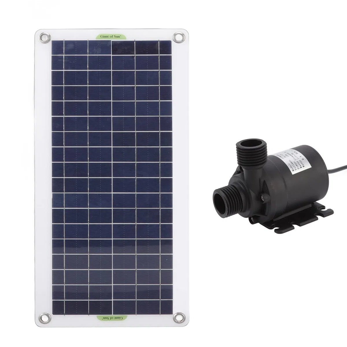 Kit de bomba de agua solar, 30W DC 12V Bomba de fuente de agua de energía solar, bomba agua de energía solar con panel solar para estanque peces estanque jardín cascada piscina
