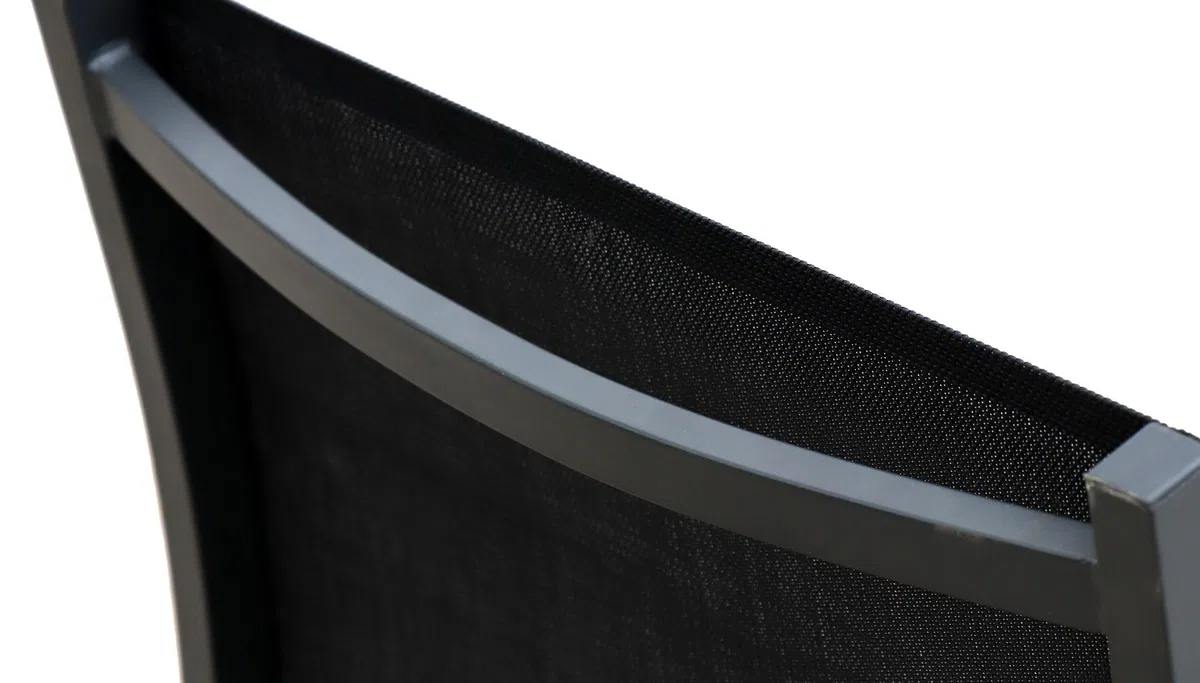 METRO Professional Silla de Jardín con Reposabrazos Brindisi, Aluminio/Tejido Sintético, Apilable, para Exterior, Gris Oscuro