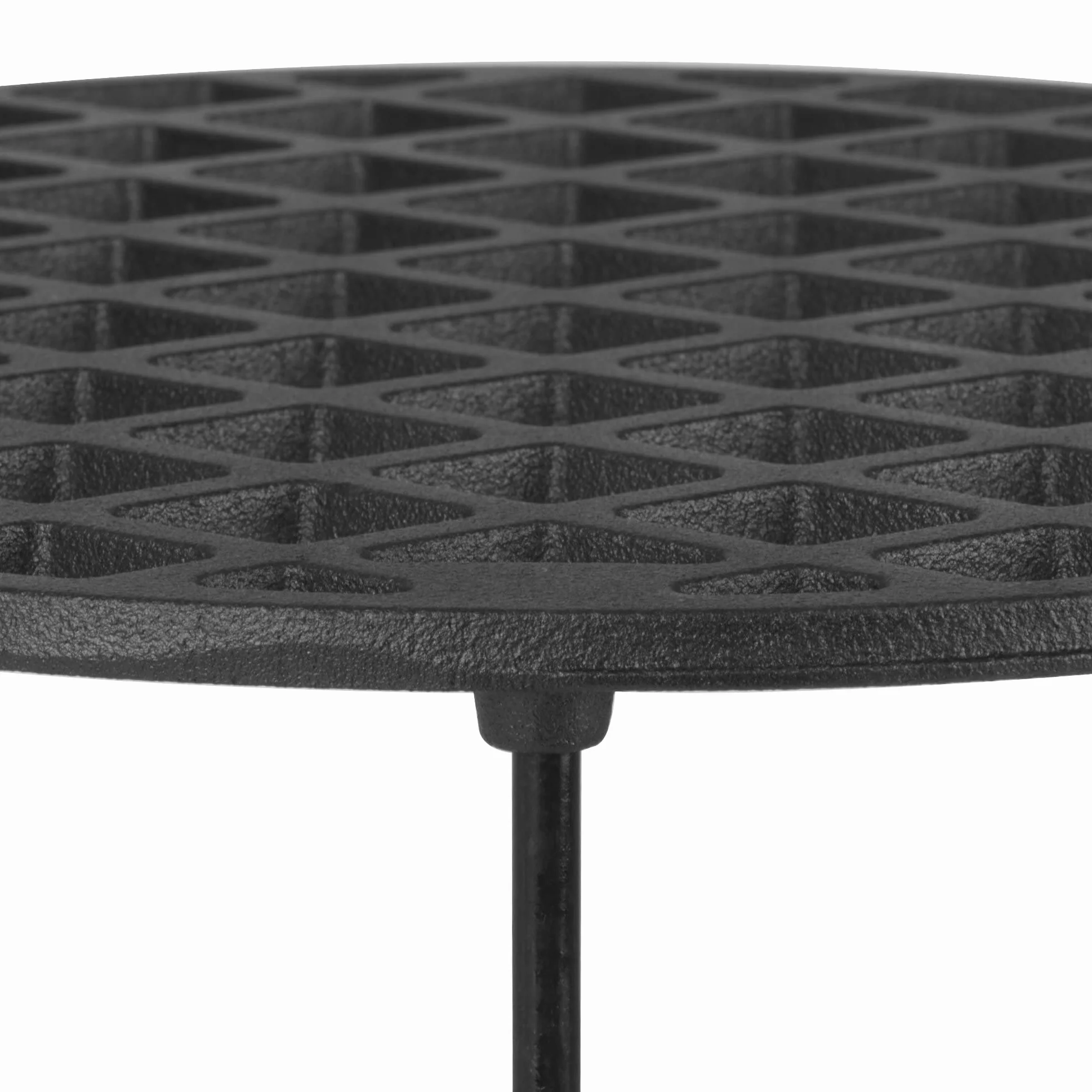 BBQ-Toro Rejilla Grill Redonda de Hierro Fundido con 3 Patas | Ø 40 cm | Parrilla de Hierro Fundido | Soporte, Trébede para Horno Holandés | Parrilla para Asado Barbacoa Fuego Brasas Leña Carbón