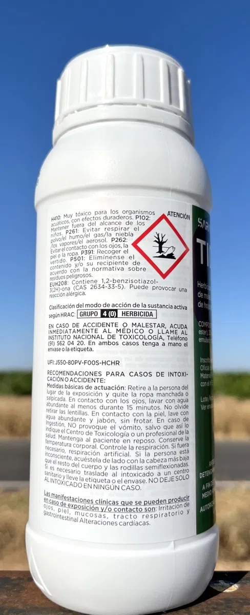 Fluoroxipir 500ml, herbicida selectivo para cesped, letal contra hoja ancha. Sarabia