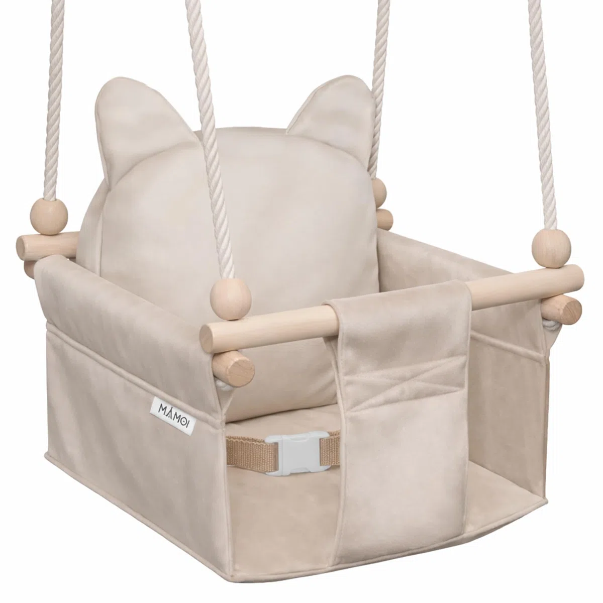 MAMOI® Columpio niños + Cinturón de Seguridad | 190-260cm Ajuste de la Altura del Techo | Columpio Infantil Interior Exterior | Columpios Infantiles | Columpio niño | CE | 100% Eco | Hecho en la UE