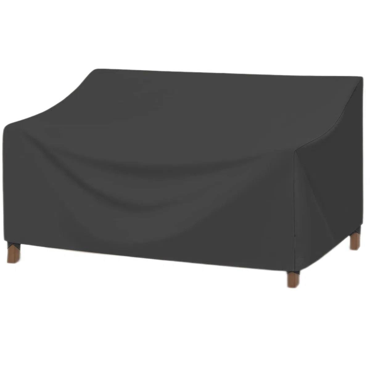 Funda Sofa Exterior Impermeable, 600D Funda Sofa Jardin Exterior, Cubre Sofa Jardin Exterior protección contra el Viento UV-Negro (264 * 102 * 60/89cm)