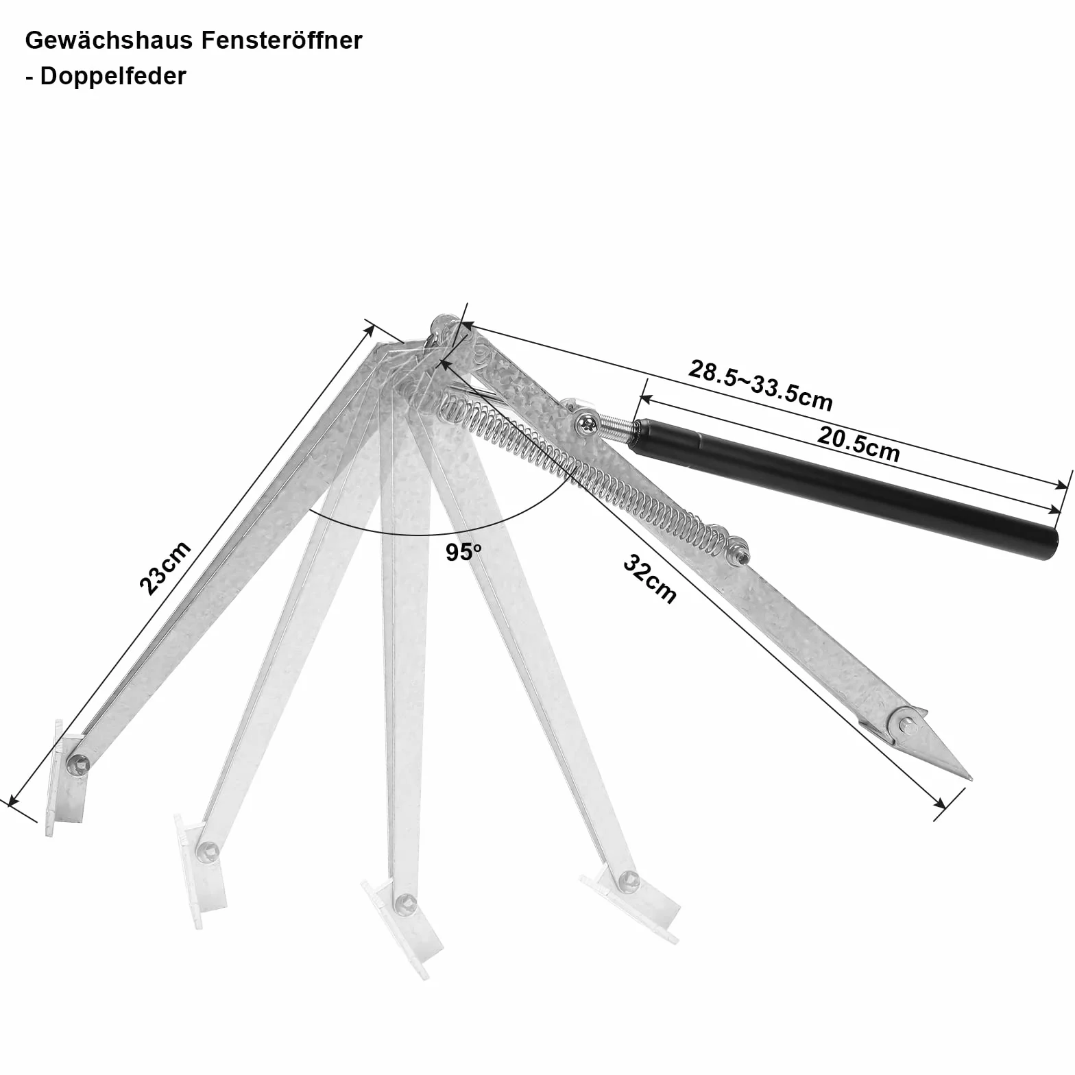 Gimisgu 1 abridor de ventanas de invernadero, capacidad de elevación de hasta 14 kg, abridor automático de ventanas para invernadero, altura de elevación de 45 cm, abridor automático para todos los