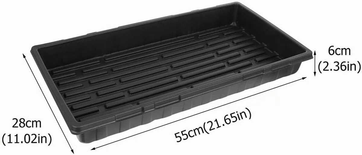 10 bandejas de cultivo sin agujeros de drenaje 21x31pulgadas bandejas perfectas para cultivar semillas de jardín para plántulas jardinería interior microgreens hierba de trigo y más suelo hidropónico