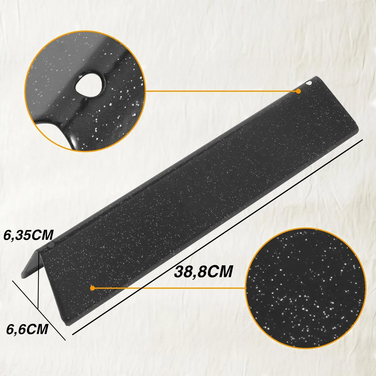 Flavorizer Bar para Weber Spirit 300 Serie E310 E320 E330, 38,8 cm, rieles aromáticos para Weber Spirit 300 Grill, placas calefactoras de acero de porcelana, 67046 Bars Grill Piezas de repuesto para