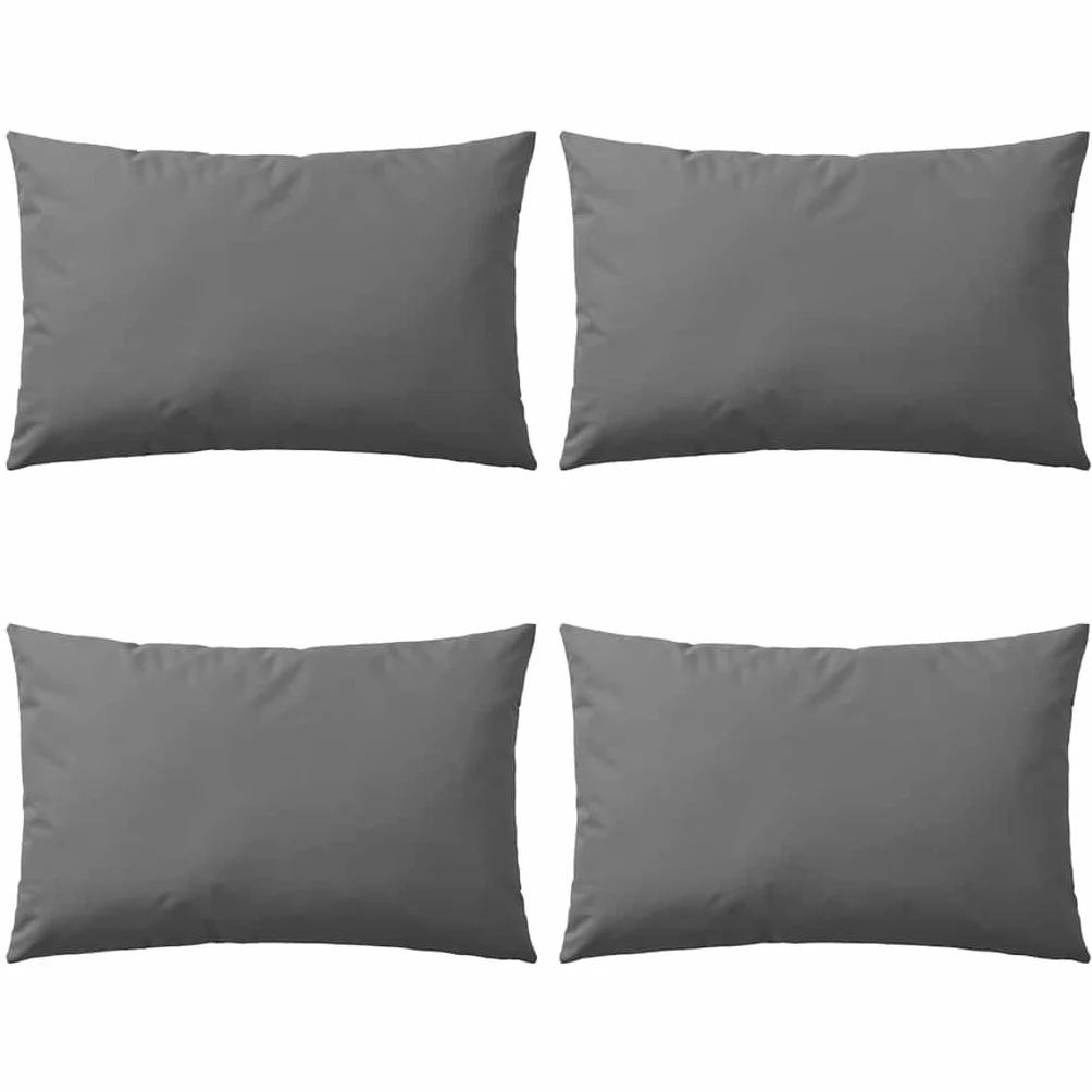 vidaXL 4X Cojines para Exteriores 60x40cm Gris Decoración Casa y Jardin Hogar
