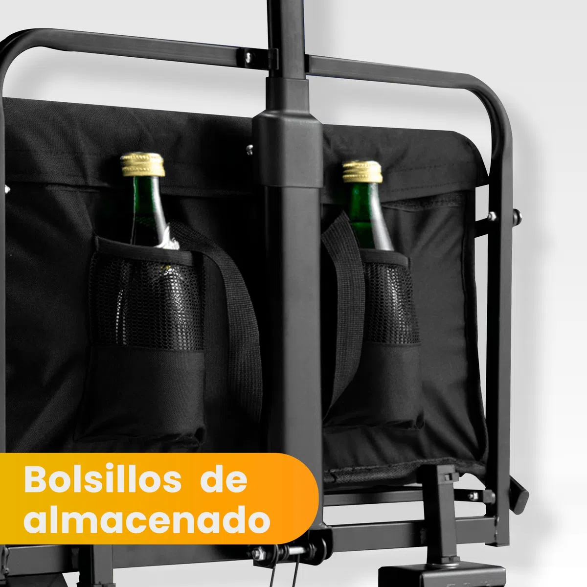 JUPPLIES Carro Plegable con Ruedas Grandes – Carro Playa, Jardín y Supermercado | Carrito Transporte Plegable Todoterreno, Asa Telescópica, Tela Resistente e Impermeable 75KG - S (72.5x42x47.5cm)