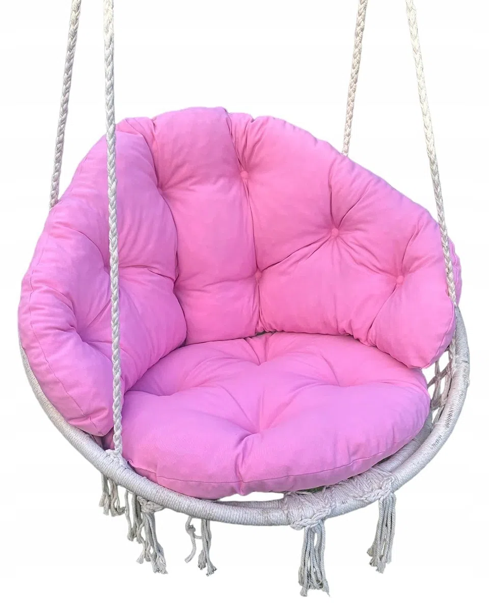Cojín para un nido de cigüeña, cojín para columpio colgante, color rosa