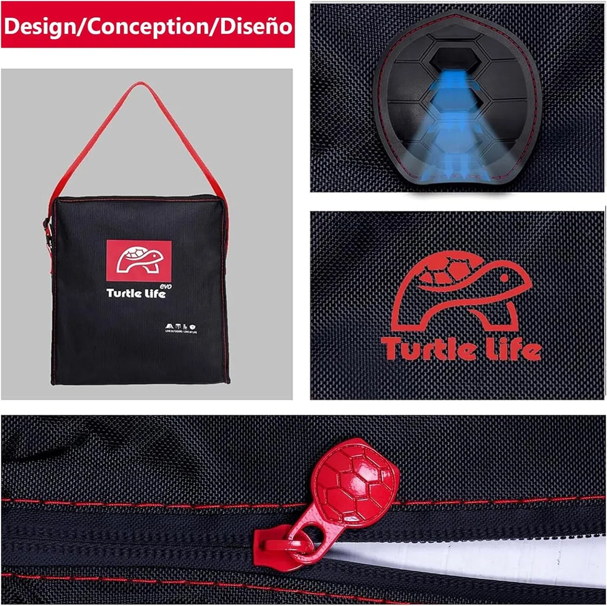 Turtle-Life Funda para Sofá de Jardin Impermeable Funda para Sofa Exterior Funda para Sofá de Jardin 3-4 Plazas sin Desvanecerse en Dos Años, Negro, 213x94x89cm
