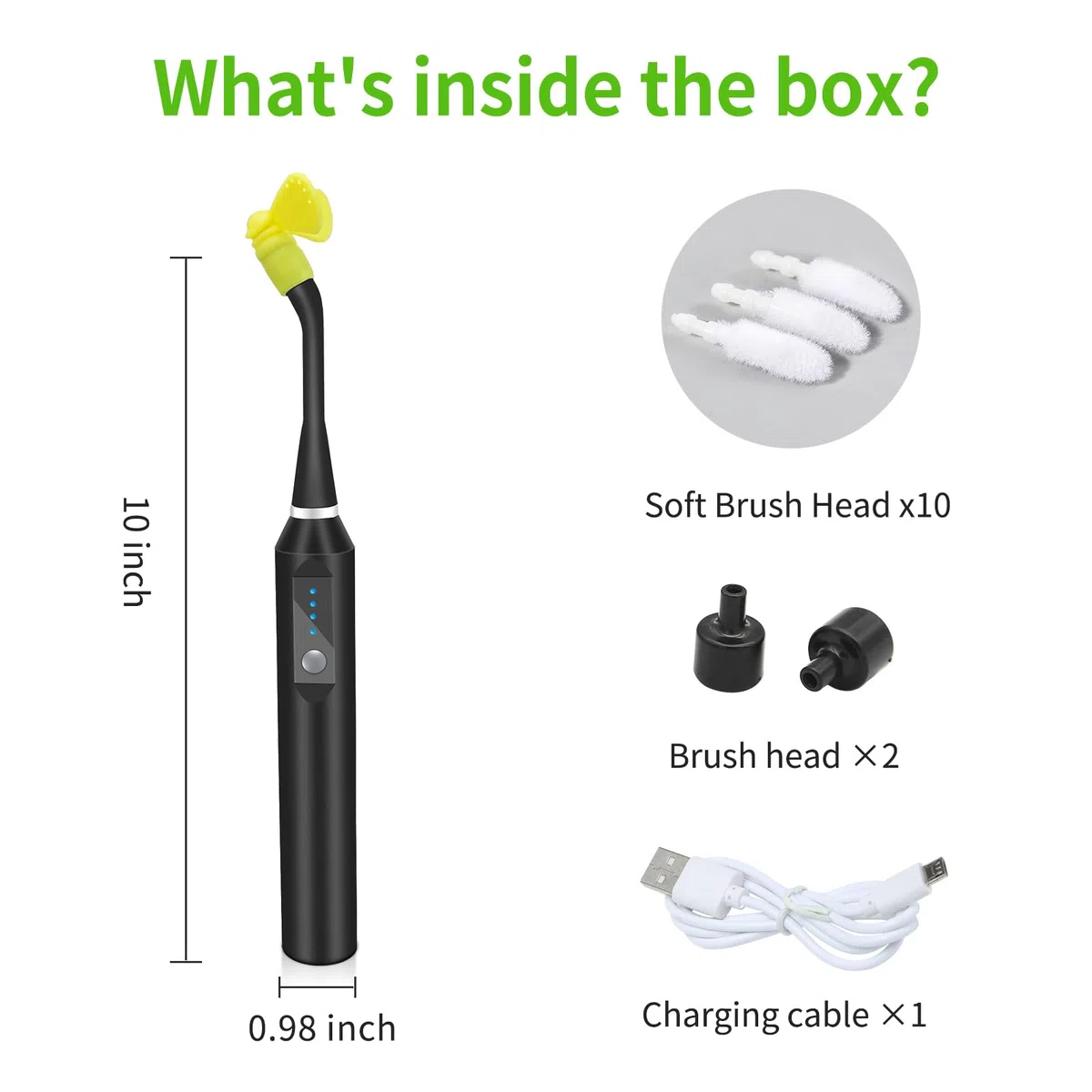 Herramienta de polinización de plantas, polinizador vibratorio recargable por USB para cultivos de invernadero como tomates y fresas