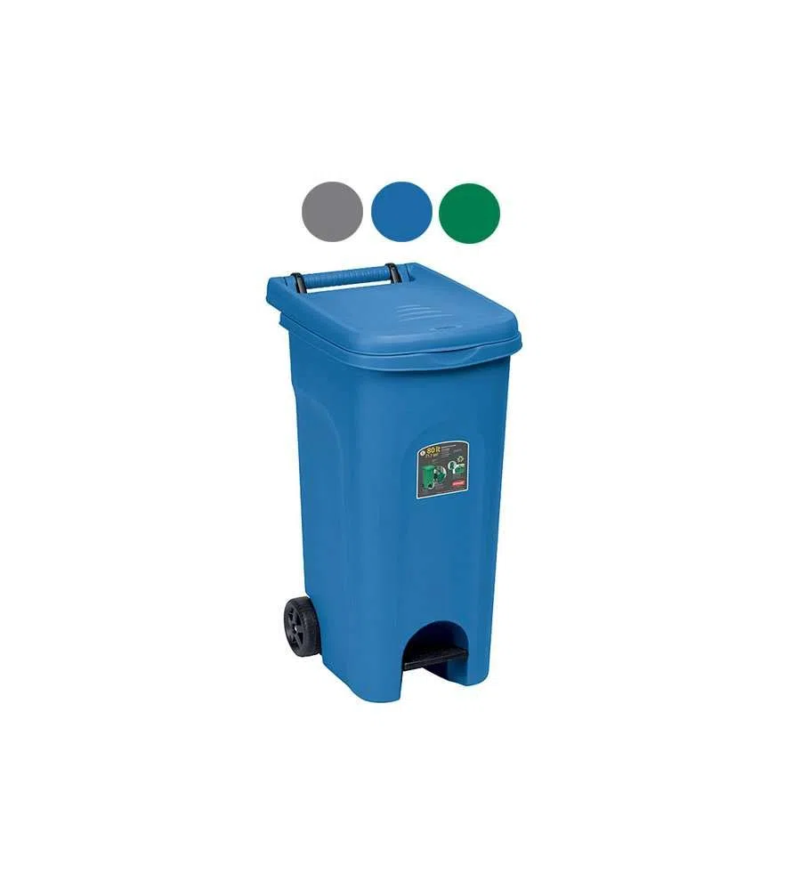 Stefanplast Bidón Carrito para inmunicia 80 L 51 x 40 x 80 h Urban Eco System Blue, Azul