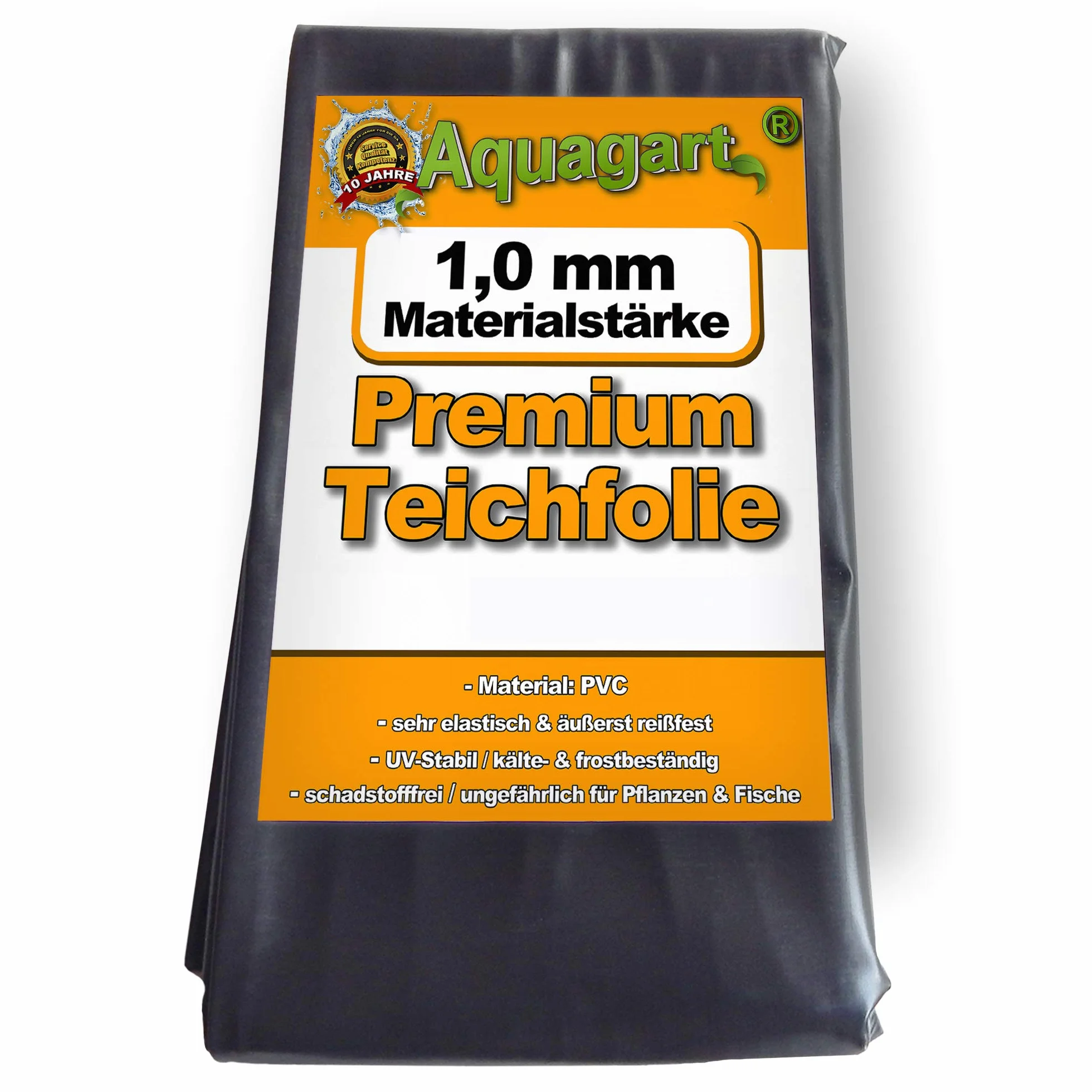 Revestimiento de estanque Revestimiento negro de PVC de 1,0 mm para el estanque del jardín - diferentes longitudes y anchuras (3m x 2m)