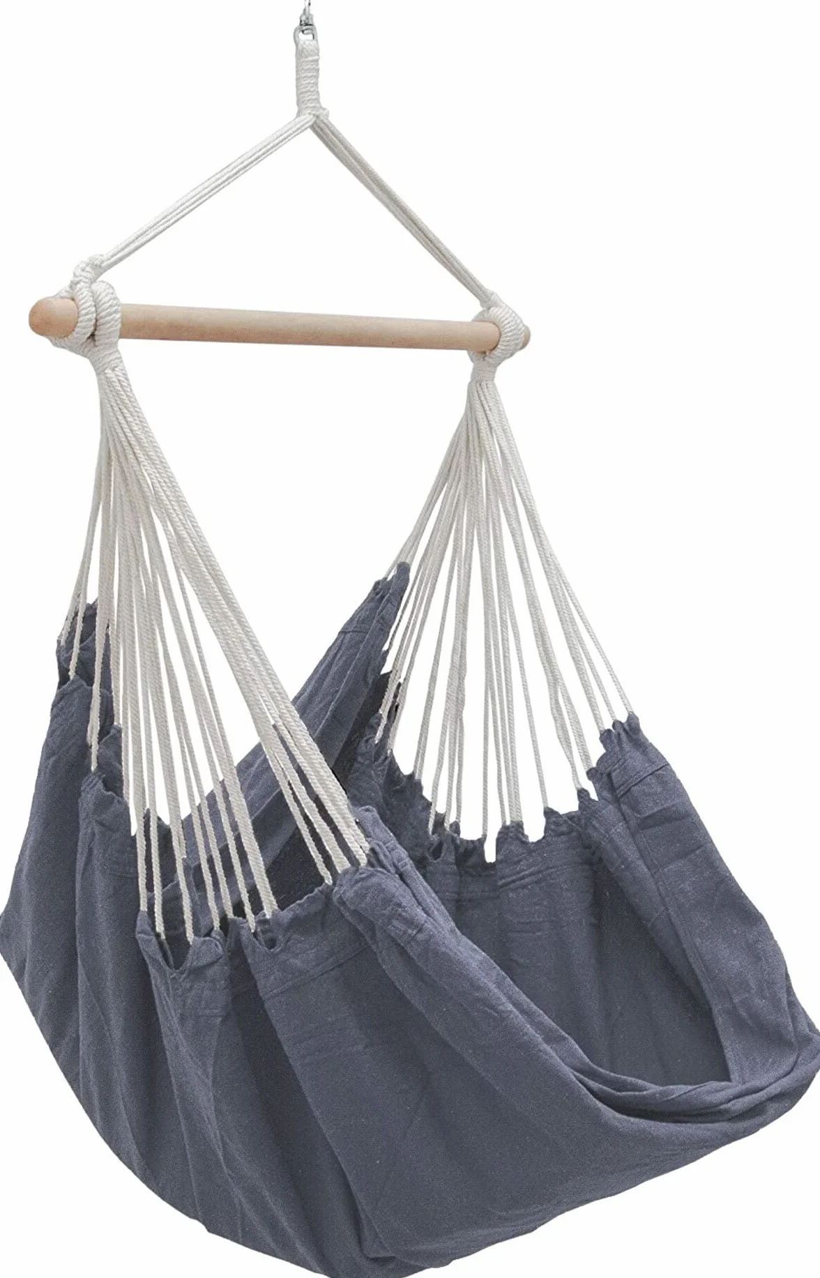 AMANKA XXL Silla Hamaca Colgante 185x130cm hasta 150kg - Jardín Balcón y Terraza - Columpio para 2 Personas - 100% Algodón - Rotación 360° Giratoria - Interior y Exterior - Adultos y Adolescentes