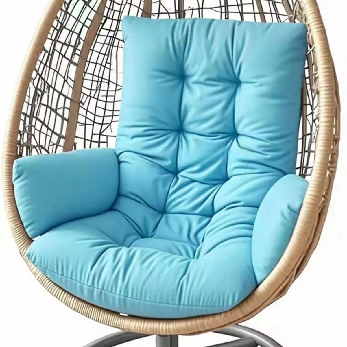 Genérico Cojín para Silla Colgante de Exterior, Cojín de Jardín Cojín para Columpio Colgante Asiento de Cesta Cojín Lavable para Asiento de Hamaca Mecedora Colgante,Sky Blue