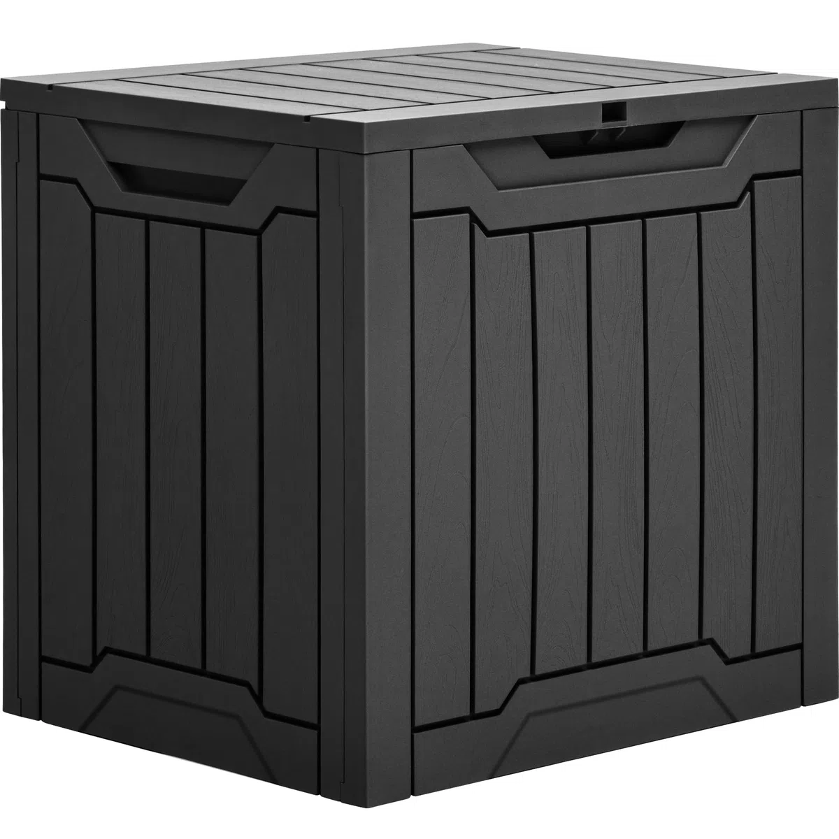 YITAHOME Caja de almacenamiento de resina para exteriores, 31 galones, resistente al agua, caja de almacenamiento para exteriores, para almohadas, equipo de jardín, con cerradura segura, color negro